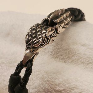 King Baby large Eagle braided leather bracelet RARE!